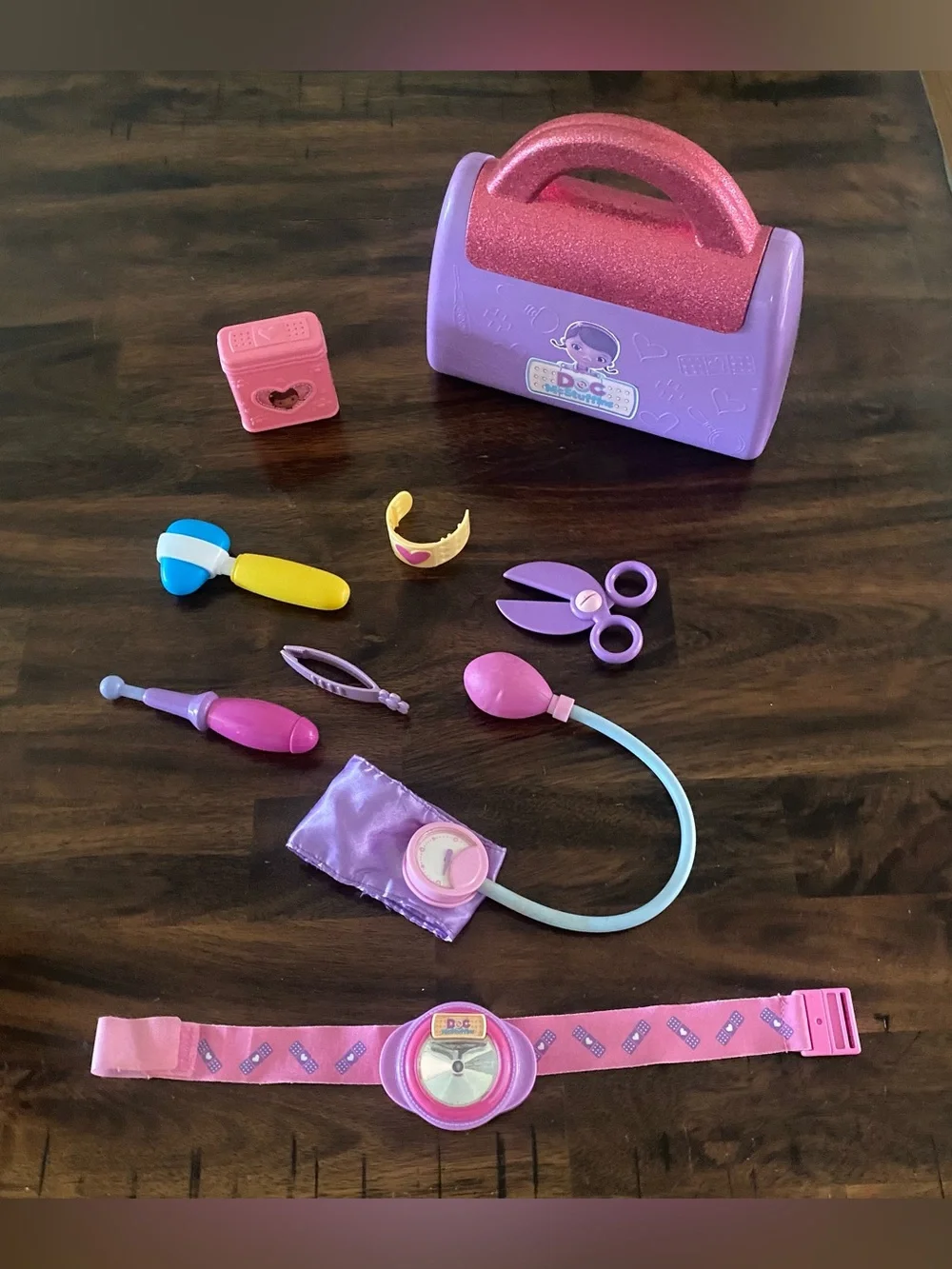 Disney Store Doc McStuffins Dr Costume with Case and Light Head Band